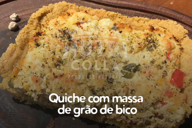 Quiche com Massa de Grão de Bico